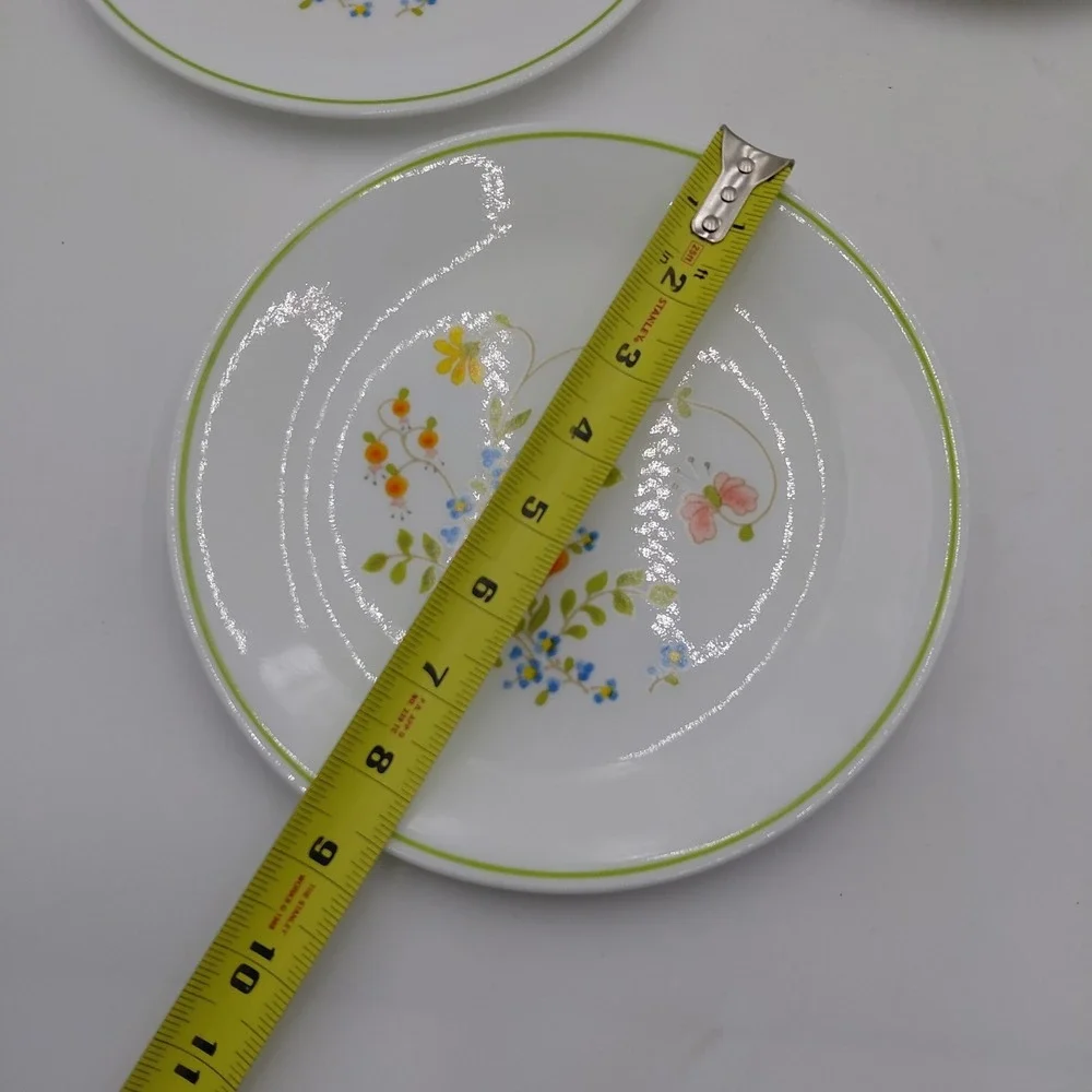 Vtg Corelle Wildflower 8 Salad Plate Lot Set Dainty Floral Whimsical 8.5